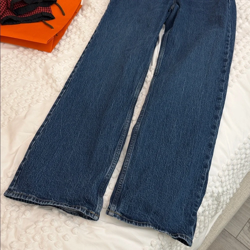 Abercrombie & Fitch High Rise 90s Relaxed Jeans Curve Love Dark Wash Size 26 Reg - Picture 8 of 8